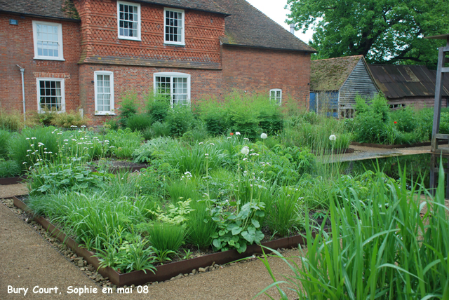 Bury Court: les plantes des lots.