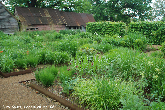 Bury Court: les plantes des lots.