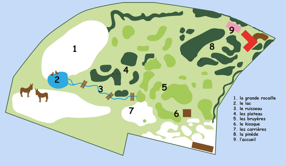 plan du jardin des Callunes