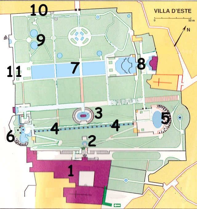 Plan de la villa d'Este