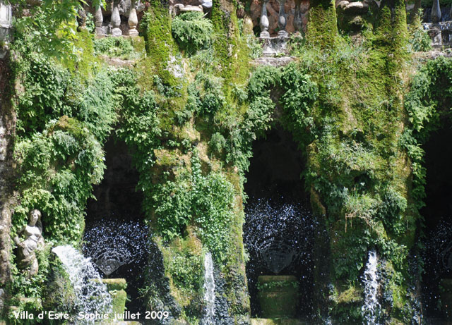 Ville d'Este: la fontaine de l'Ovale