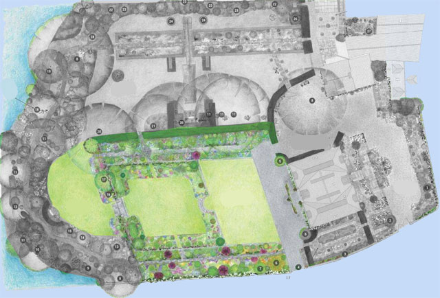 un Jardin en Ville: plan enfilade