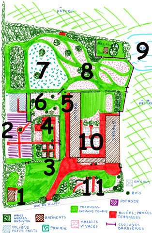 Jardin des Joëts: plan