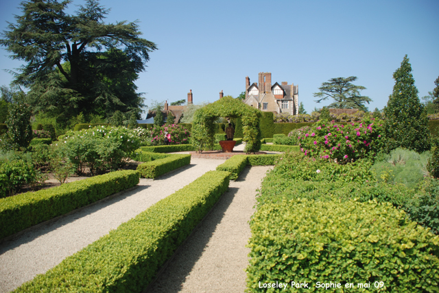 loseley: roseraie et château